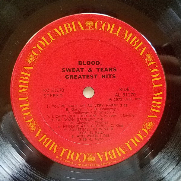 Blood, Sweat & Tears* : Blood, Sweat & Tears Greatest Hits (LP, Comp, Ter)