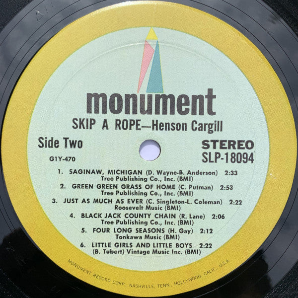 Henson Cargill : Skip A Rope (LP, Album, Mon)