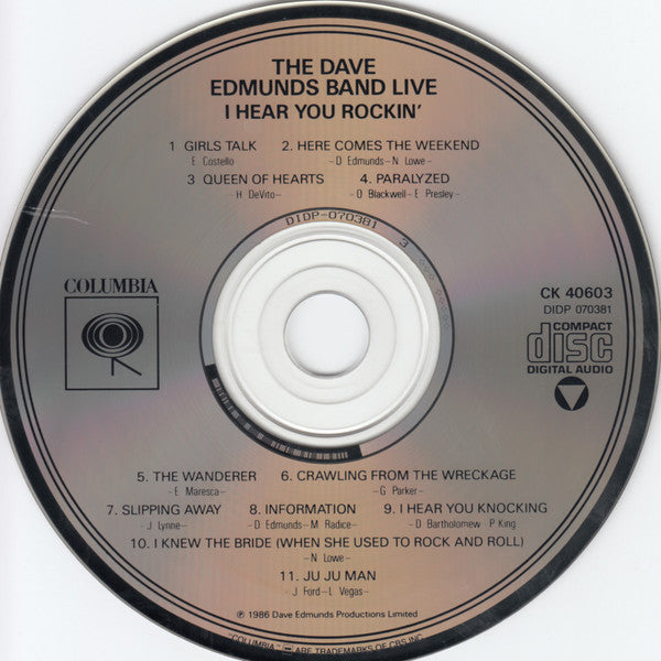 The Dave Edmunds Band : Live - I Hear You Rockin' (CD, Album)