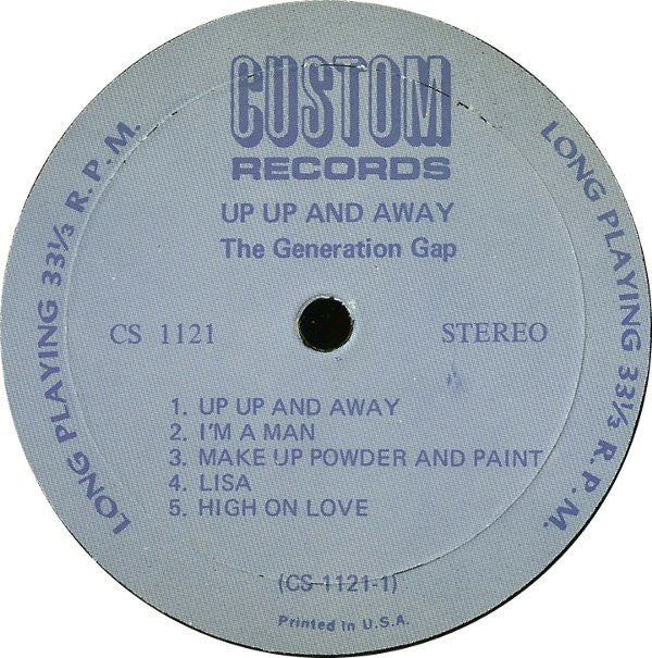 The Generation Gap : Up Up And Away (LP, Album)