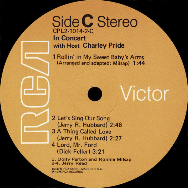 Various : In Concert With Host Charley Pride (2xLP, Album, Ind)