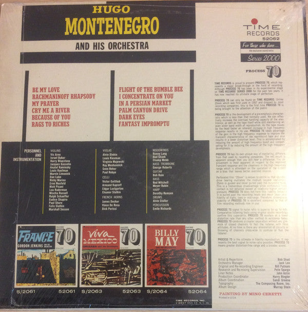 Hugo Montenegro And His Orchestra : Process 70 (LP)