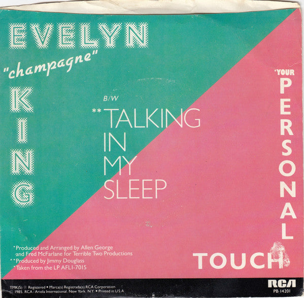 Evelyn "Champagne" King* : Your Personal Touch (7", Single, Styrene, Ind)