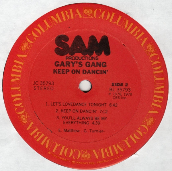 Gary's Gang : Keep On Dancin' (LP, Album, Pit)