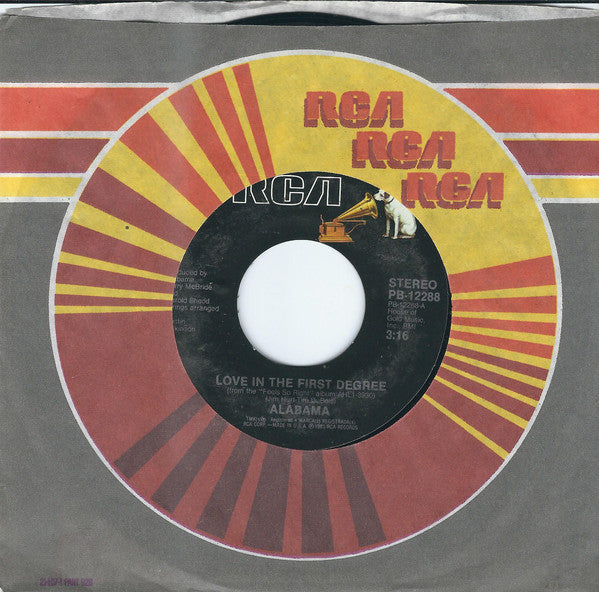 Alabama : Love In The First Degree (7", Single, Styrene, Ind)