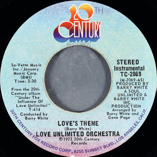 Love Unlimited Orchestra : Love's Theme (7", Single, Styrene, Pit)