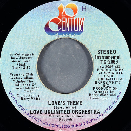 Love Unlimited Orchestra : Love's Theme (7", Single, Styrene, Pit)