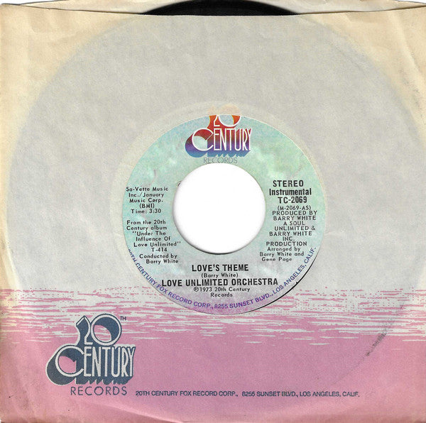 Love Unlimited Orchestra : Love's Theme (7", Single, Styrene, Pit)