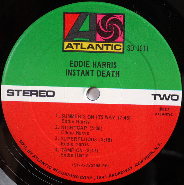 Eddie Harris : Instant Death (LP, Album, PR )
