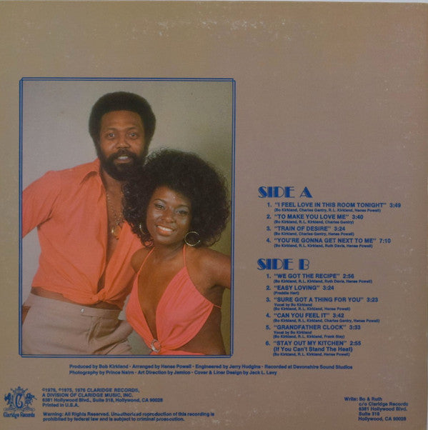 Bo Kirkland And Ruth Davis : Bo & Ruth (LP, Album)