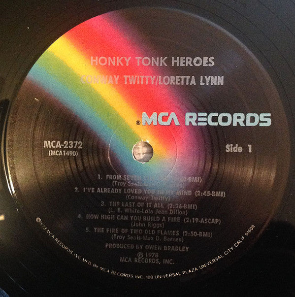 Conway Twitty & Loretta Lynn : Honky Tonk Heroes (LP, Album, Gat)