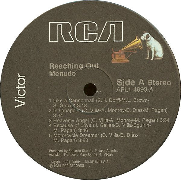 Menudo : Reaching Out (LP, Album)