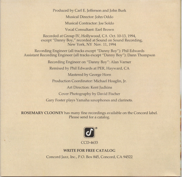 Rosemary Clooney : Demi-Centennial (CD, Album, RP)