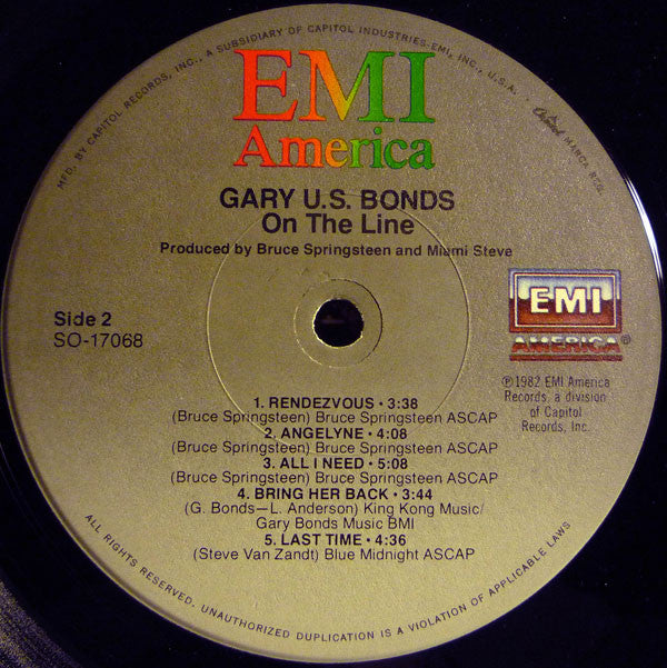 Gary U.S. Bonds : On The Line (LP, Album, Jac)