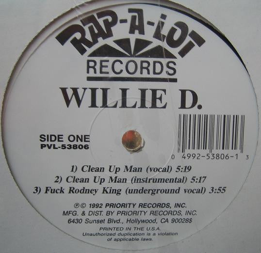Willie D.* : Clean Up Man (12", Maxi)