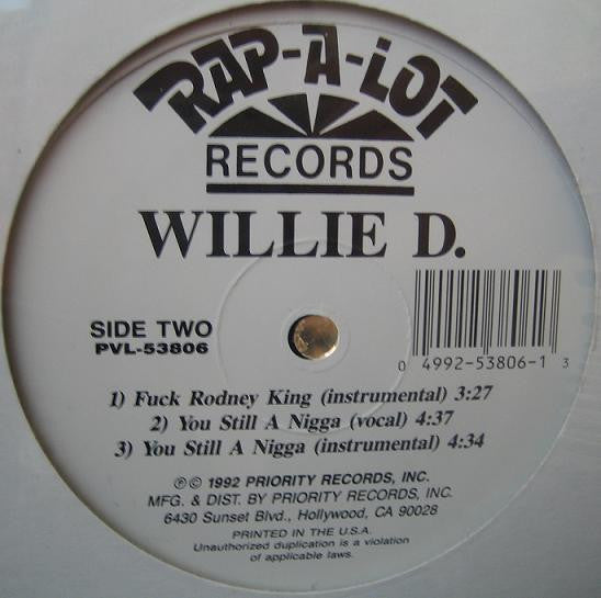 Willie D.* : Clean Up Man (12", Maxi)