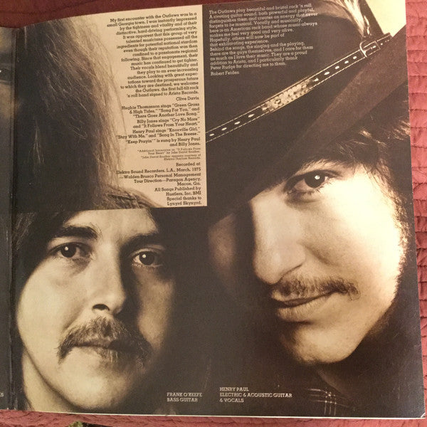 Outlaws : Outlaws (LP, Album, Club, RE, CRC)