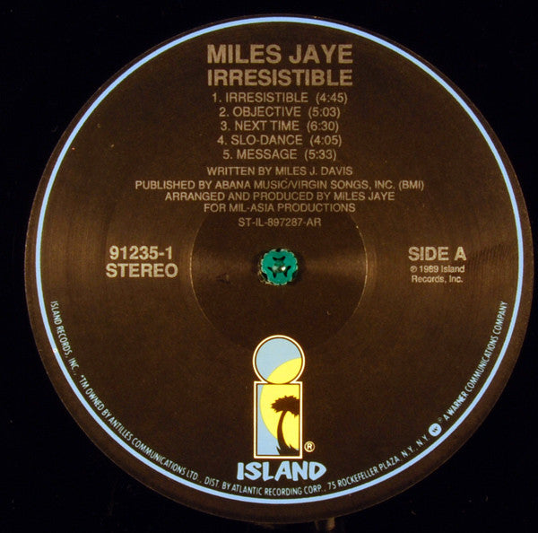 Miles Jaye : Irresistible (LP, Album)