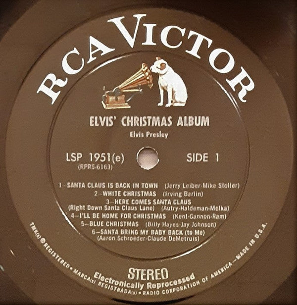 Elvis Presley : Elvis' Christmas Album (LP, Album, RE, Ind)