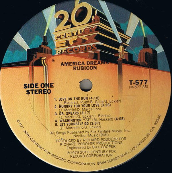 Rubicon (2) : America Dreams (LP, Album, San)