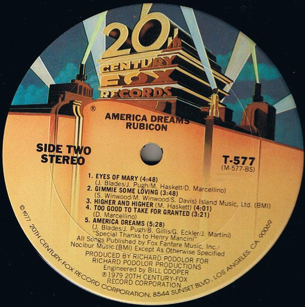 Rubicon (2) : America Dreams (LP, Album, San)