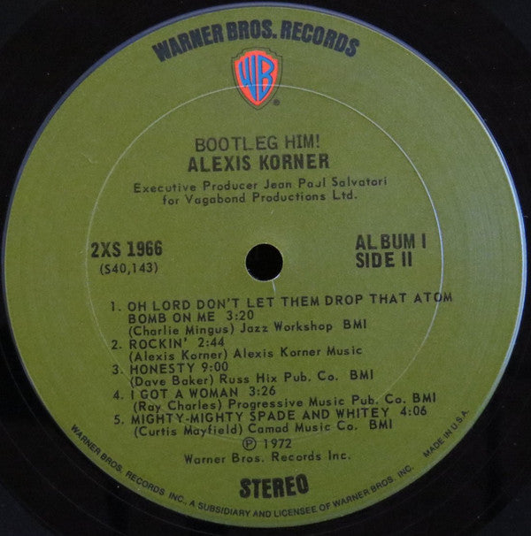 Alexis Korner : Bootleg Him! (2xLP, Album, San)