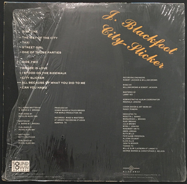 J. Blackfoot : City Slicker (LP, Album)
