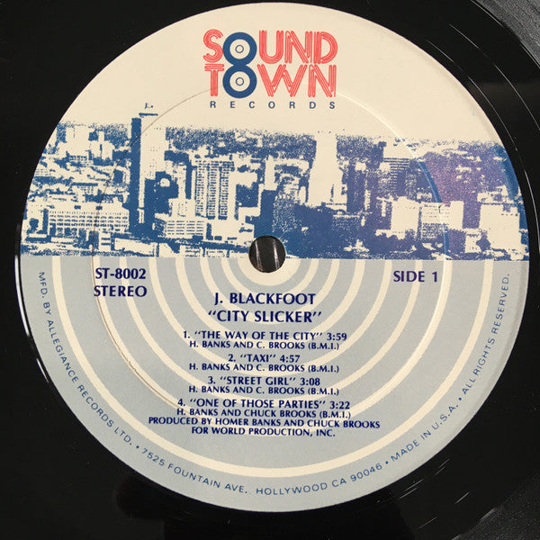 J. Blackfoot : City Slicker (LP, Album)
