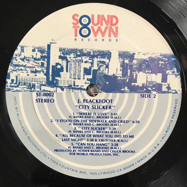 J. Blackfoot : City Slicker (LP, Album)
