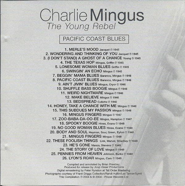 Charlie Mingus* : The Young Rebel (4xCD, Comp + Box)
