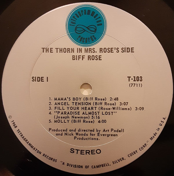 Biff Rose : The Thorn In Mrs. Rose's Side (LP, Album, Pit)