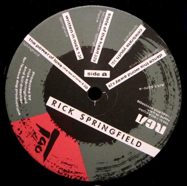 Rick Springfield : Tao (LP, Album, Ind)