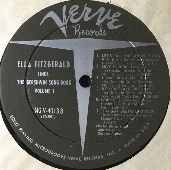 Ella Fitzgerald : Ella Fitzgerald Sings The Gershwin Song Book Vol. 1 (LP, Album, Mono, Ter)