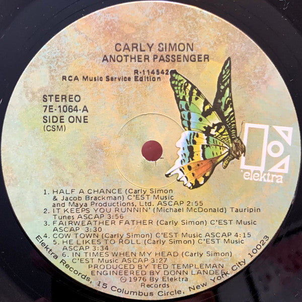 Carly Simon : Another Passenger (LP, Album, RCA)