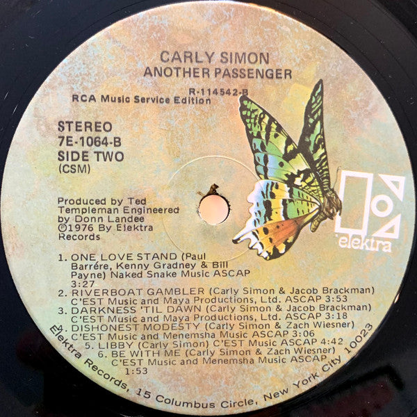 Carly Simon : Another Passenger (LP, Album, RCA)