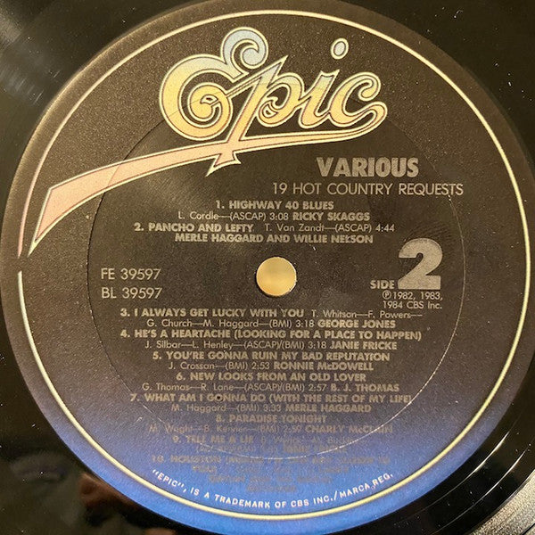 Various : 19 Hot Country Requests (LP, Comp, Car)