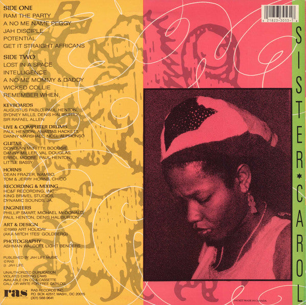 Sister Carol : Jah Disciple (LP, Album)