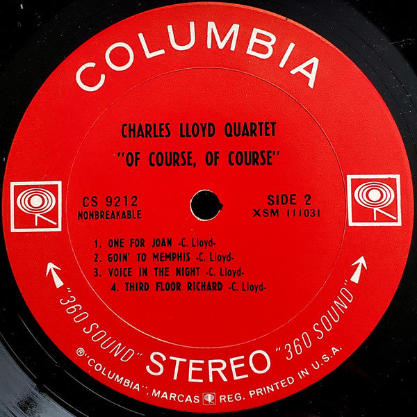 Charles Lloyd Quartet* : Of Course, Of Course (LP, Album)