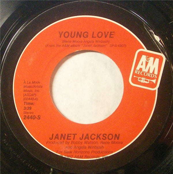 Janet Jackson : Young Love (7", Styrene, Pit)