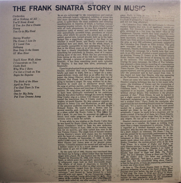Frank Sinatra : The Frank Sinatra Story In Music (2xLP, Comp)