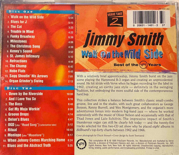 Jimmy Smith : Walk On The Wild Side - Best Of The Verve Years (2xCD, Comp, Club)