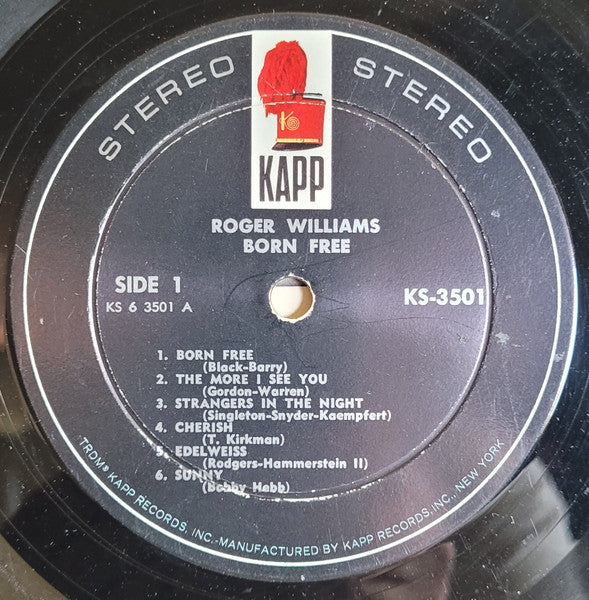 Roger Williams (2) : Born Free (LP, Album)