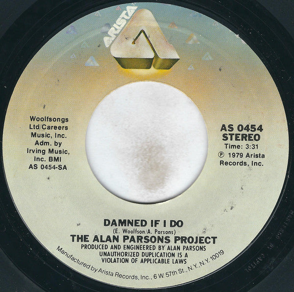 The Alan Parsons Project : Damned If I Do (7", Styrene, Ter)