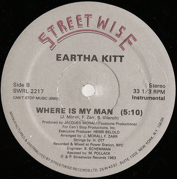 Eartha Kitt : Where Is My Man (12")