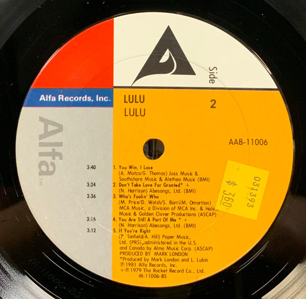 Lulu : Lulu (LP, Album, Ter)