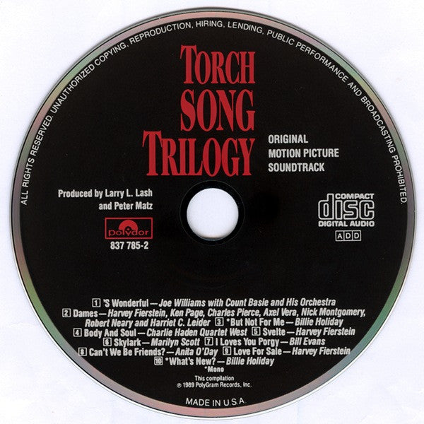 Various : Torch Song Trilogy - Original Motion Picture Soundtrack (CD, Comp)