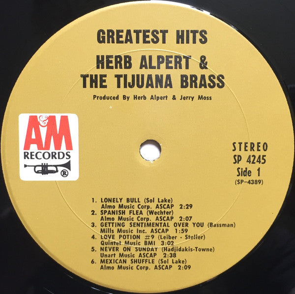 Herb Alpert & The Tijuana Brass : Greatest Hits (LP, Comp, Pit)