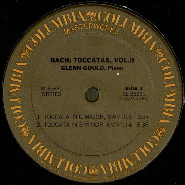 Glenn Gould / Bach* : Toccatas, Vol. 2 (LP, Comp, San)