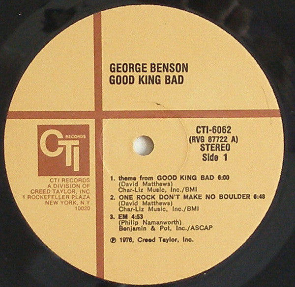 George Benson : Good King Bad (LP, Album, Gat)