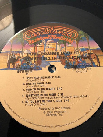 Pure Prairie League : Something In The Night (LP, Album)